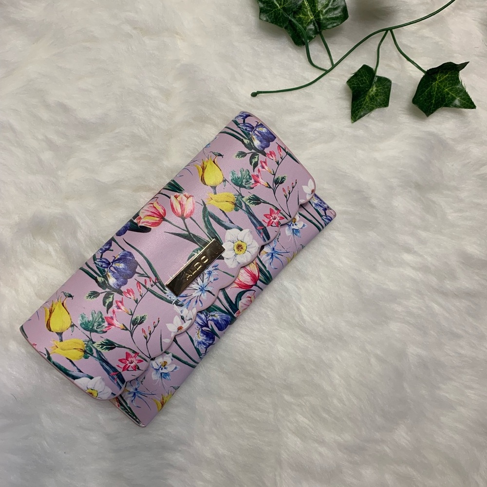 Aldo floral clutch wallet